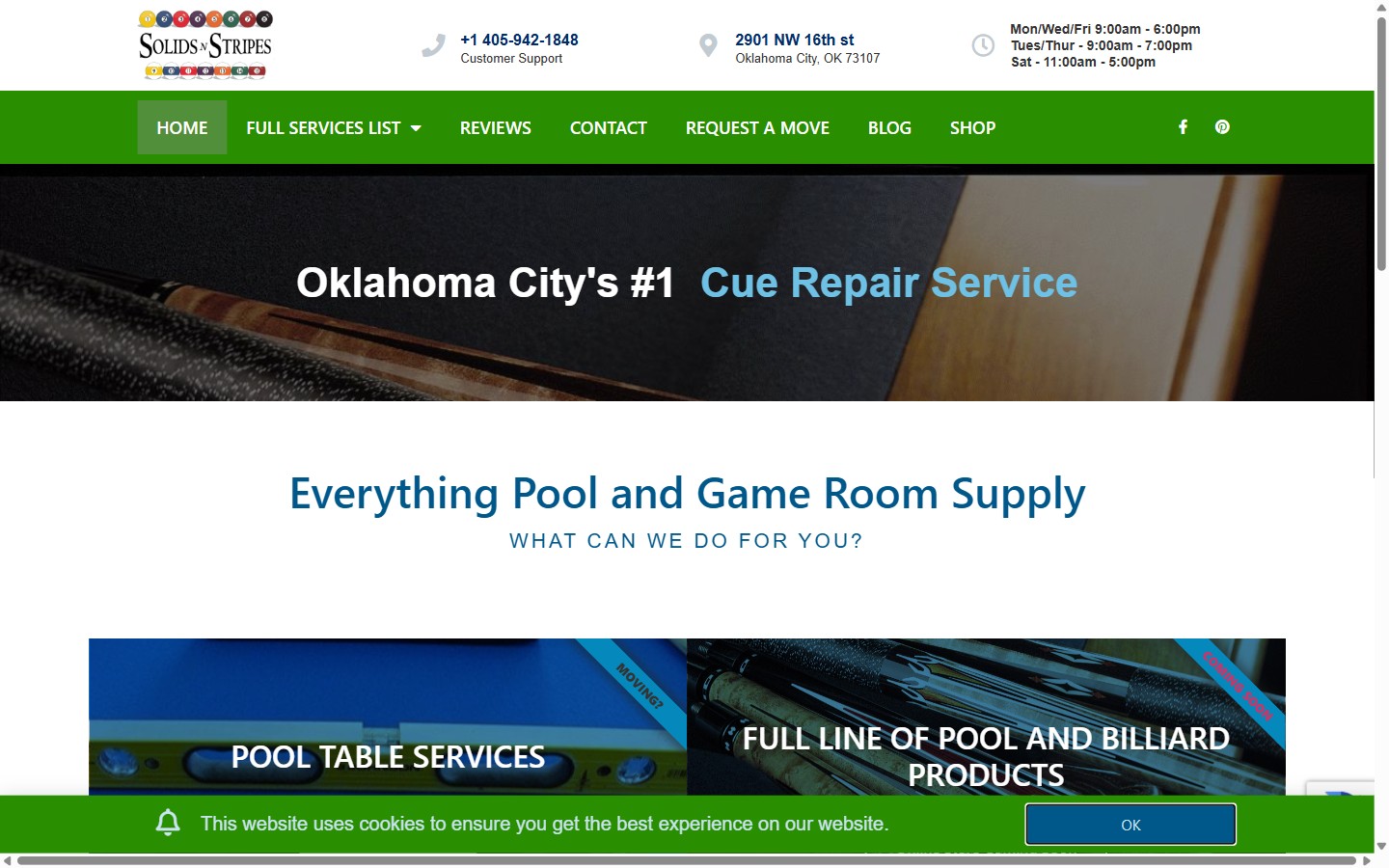 Solids N Stripes website screenshot